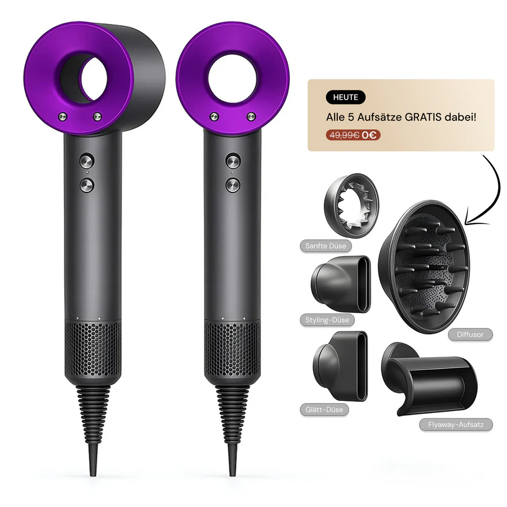 AERÉN AirPro 5-in-1 Ionen-Haartrockner mit magnetischen Aufsätzen